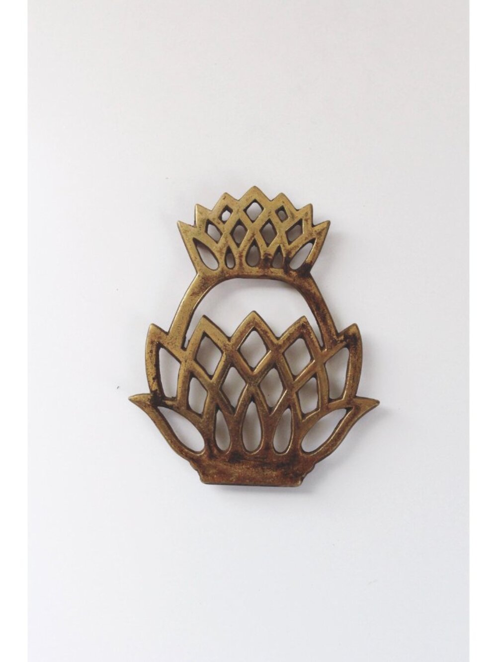 Vintage Brass Pineapple Trivet or Wall Hanging - Picture 3 of 4
